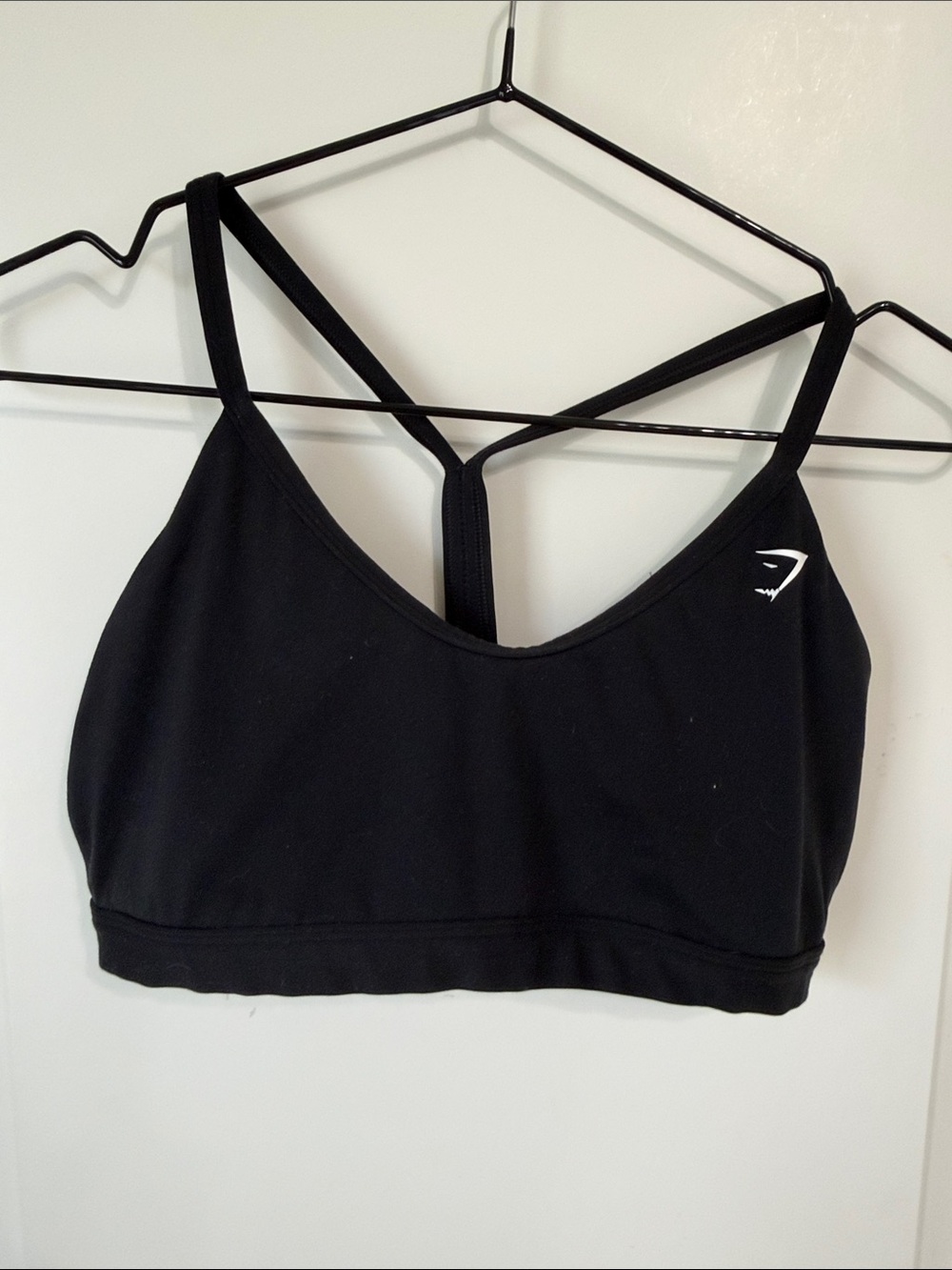 Gymshark Black Strappy T-Back Sports Bra